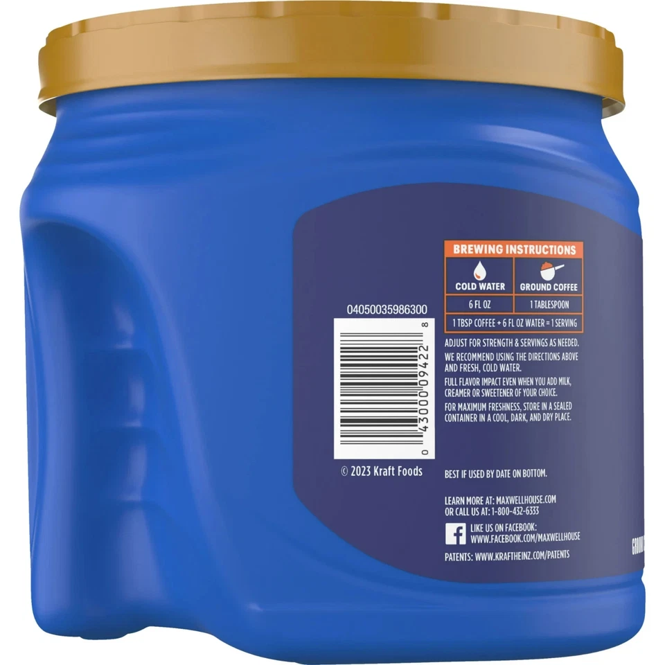 Maxwell House Original Café Molido Tostado Medio, Bote 27.5oz Mediano Paquete de 3 Foto 4 de 4