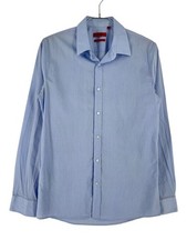 HUGO BOSS Slim Solid Blue Shirt Casual Formal Men Size - M