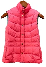 Lilly Pulitzer Isabella Down Puffer Pink Quilted Vest Sz XS