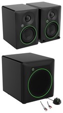 Pair Mackie CR4.5BT 4.5" Powered Studio Monitors w/Bluetooth/Tone Control 8" Sub