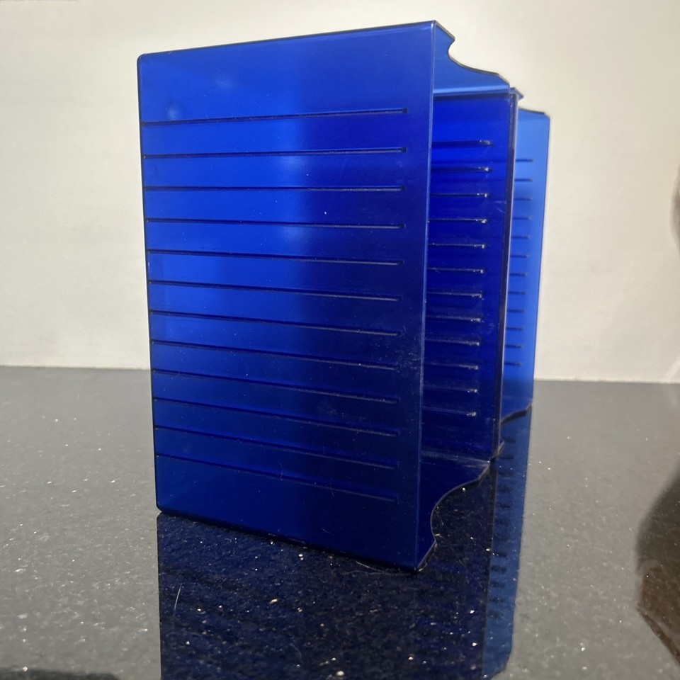 Atlantic 24 CD Storage Rack Jewel Case Holder Blue Acrylic Wall Mount ...