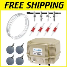 Efficient 254 GPH Air Pump with Air Stones & Manifold