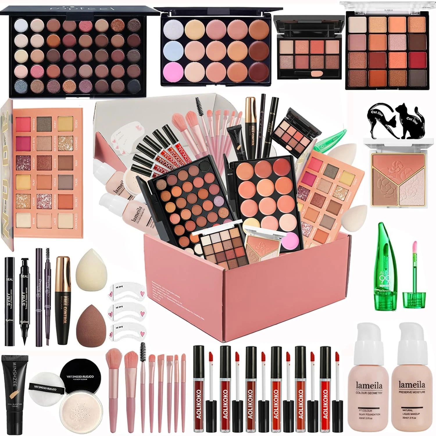 Kit de Maquillaje para Mujer Kit Completo de Maquillaje Multiusos Set de Regalo