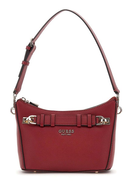 Guess Gregoria Top Zip Shoulder Bag UmhäNgetasche Tasche Red Dunkelrot Neu-image