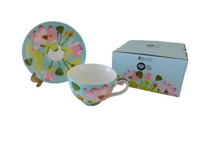 MAXWELL & WILLIAMS Royal Botanic Gardens LOTUS Porcelain Cup & Saucer 240ml