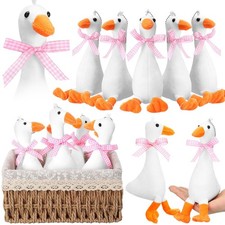 12 Pcs One Silly Goose Stuffed Animal 6 Inch Adopt a Goose Gift White with Co...