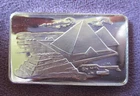 Pyramids of Egypt 1973 Ultra RARE #ed  M.E.M.  1 Troy Oz. .999 Fine Silver Bar