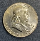 1962 50C Franklin Half Dollar - 90% Silver Half Dollar - Brilliant Uncirculated