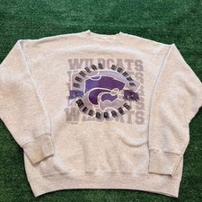 Vintage 90s Kansas State University Wildcats Crewneck Sweatshirt Sz XL
