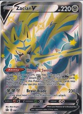 zacian v pokemon card value Amazon.com: Zacian V & Zamazenta V - Pokemon Black Star Promo Card Lot -  SWSH292 & SWSH293 main image 0