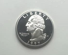 1997 -S Washington Quarter Proof 90% Silver Gem Deep Cameo US Coin