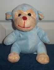 BLUE MONKEY PLUSH TOY - 8 INCHES TALL