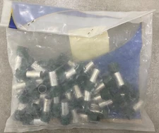 BM 00518 Insulated End Sleeve/Bootlace Lug, 50mm2/ 1/0 AWG, Olive, 50 Pc's Pkt