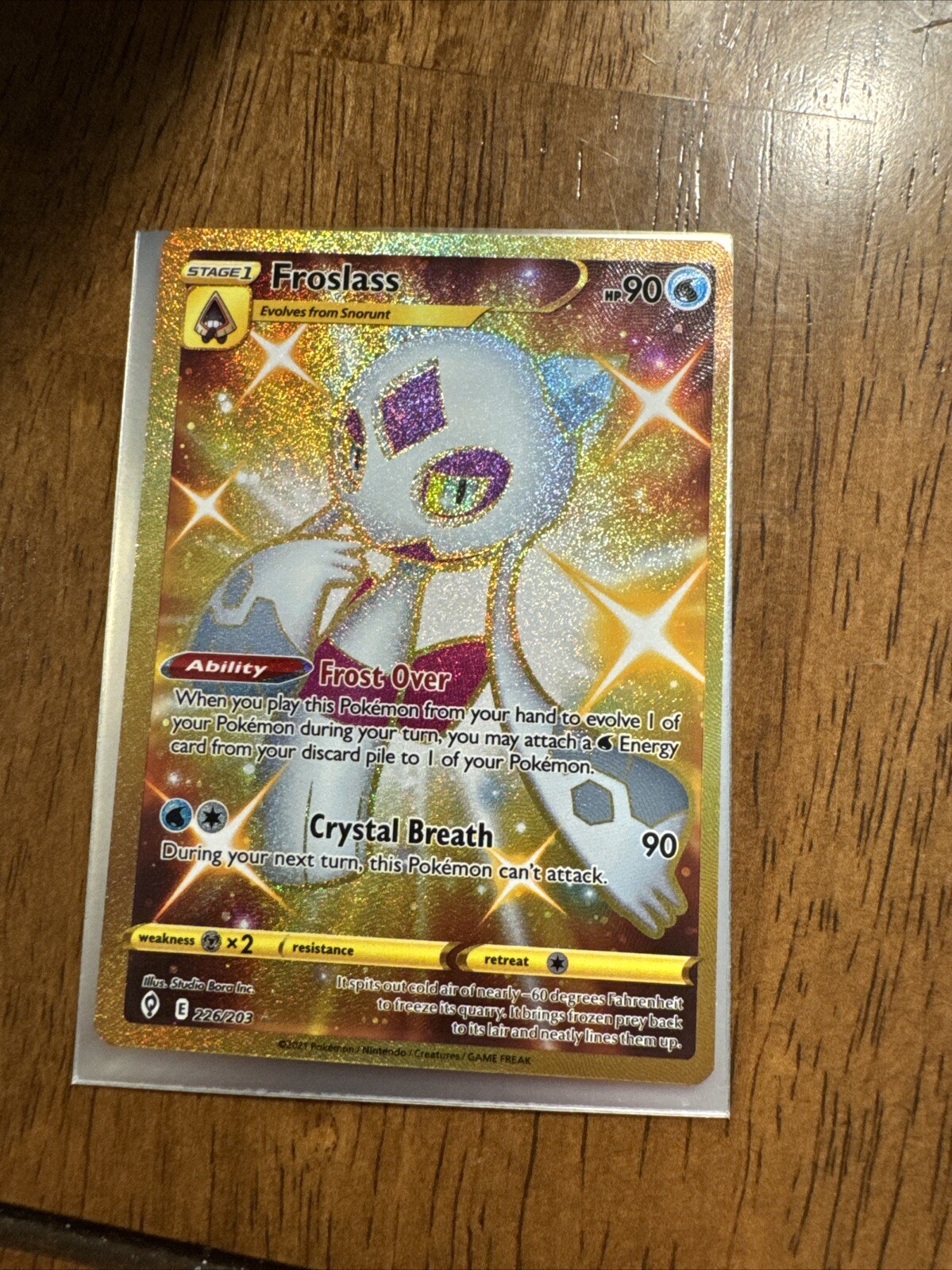 Froslass - Evolving Skies - Gold - Secret Rare - 226/203 - Pokemon - NM