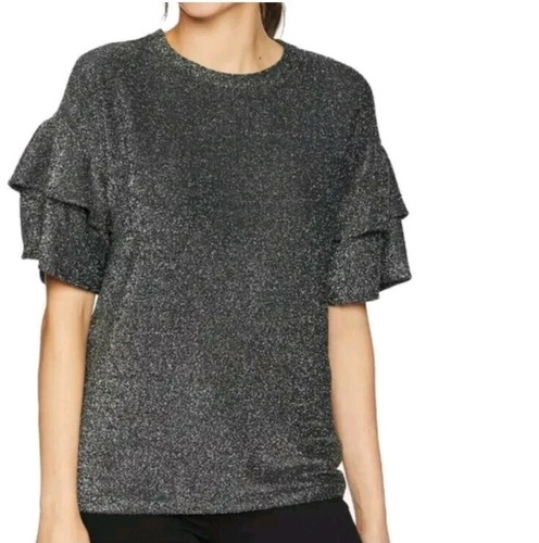 Neu mit Etikett Michael Kors Rüschen Glitzer Top Größe Medium
