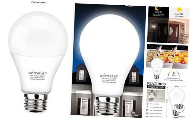 Dusk To Dawn Light Bulb Sensor Led Light Bulbs 9w E26 Automatic On Off Smart Lig