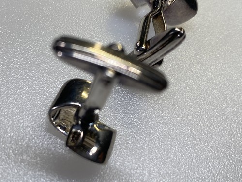Vintage Sterling Silver Cufflinks 925 Ribbon Design 10.78g - Picture 5 of 6