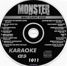 Male Classic Rock Monster Hits Karaoke CD G 1011 Bon Jovi,Queen,Led Zeppelin 