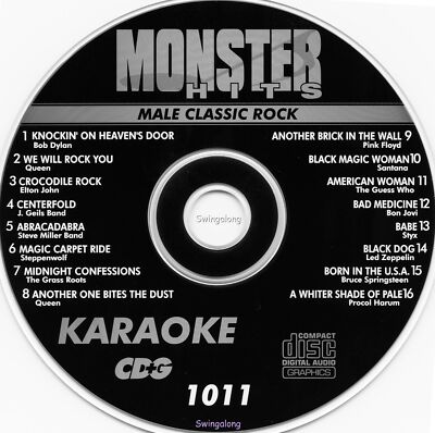 Male Classic Rock Monster Hits Karaoke CD+G 1011 Bon Jovi,Queen,Led Zeppelin +