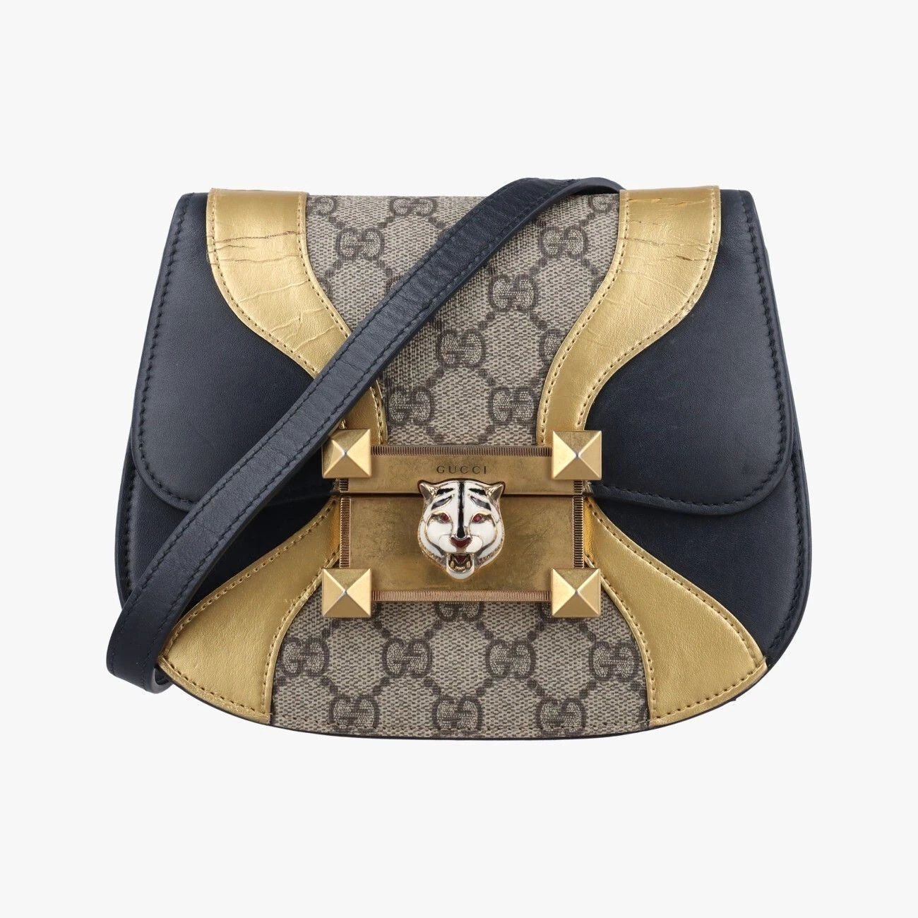 Sac à bandoulière GUCCI GG Supreme Mini Osiride 500781 noir PVC