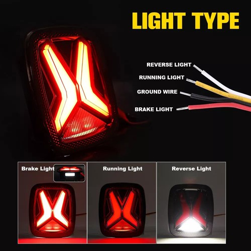 Pair 5X7" LED Headlights+ Smoke Tail Lights Combo For Jeep Wrangler YJ 1987-1995 - Picture 9 of 14