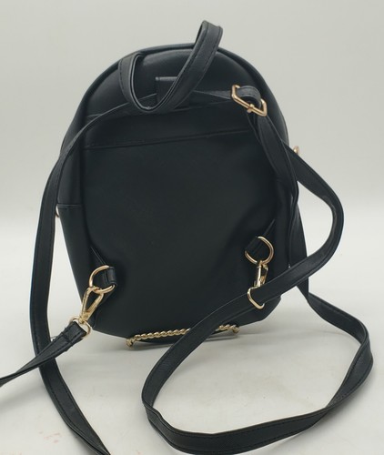 Black Small Backpack Bag Japan Faux Leather - Picture 3 of 5