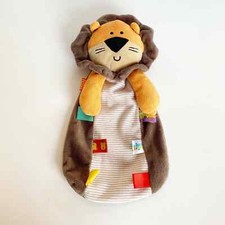 Taggies Lion Lovey Security Blanket Plush Rattle Baby Infant Toy