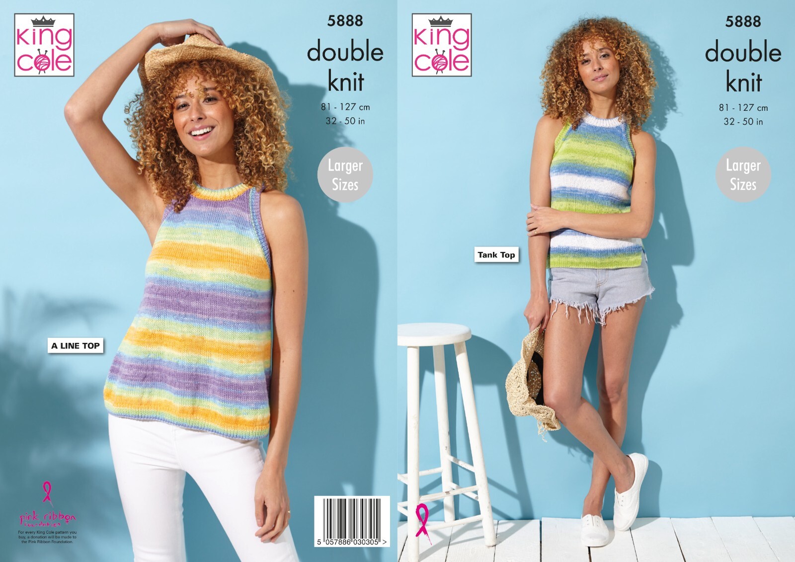 King Cole DK Knitting Pattern Tops 5888 - Image 3