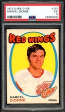 1971-72 O-PEE-CHEE Hockey #133 Marcel Dionne HOF Rookie PSA 5 EX Red Wings RC
