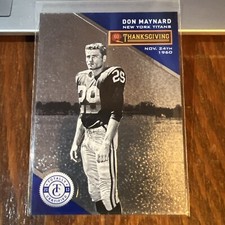 Don Maynard 2013 Panini Totally Certified Thanksgiving Day Blue #95 HOF /99