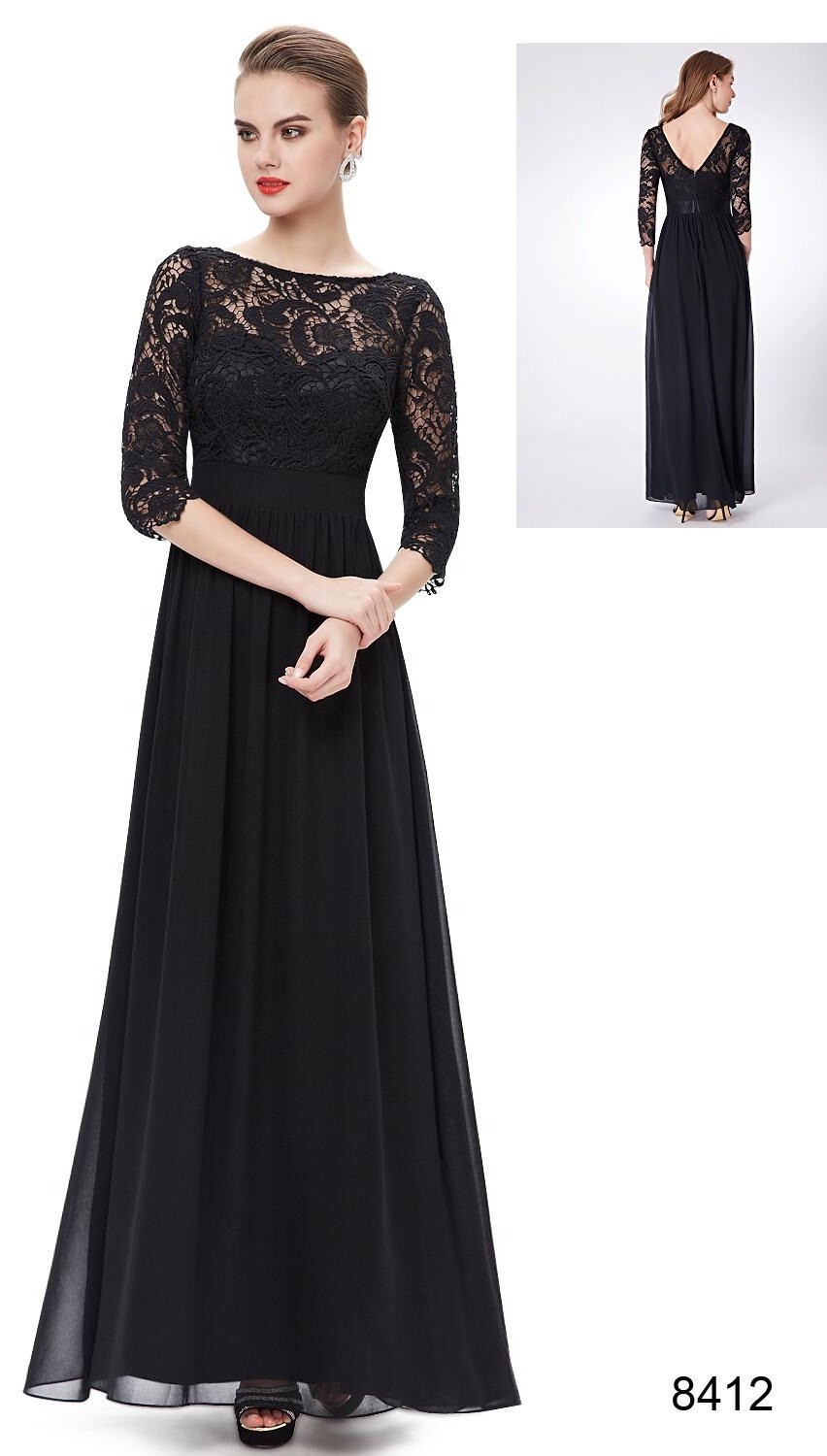 Vestido Fiesta  largo dama boda madrina ceremonia noche talla 36 stock tienda 