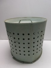 ANTIQUE AUSTRALIAN WILLOW TIN PERFORATED CYLINDER CLOCHE DOME FOOD COVER 