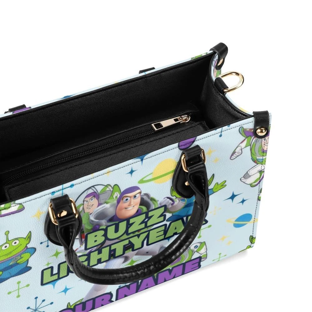 Personalized Buzz Lightyear Luxury Women PU Leather Handbag, Natural Material,