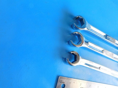 USED,SNAP ON TOOLS "5/8X11/16,3/4X13/16,3/4X1 IN." FLARE NUT LINE WRENCH'S - Picture 6 of 6