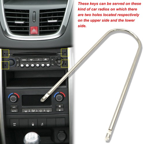 2x Estéreo CD Retiro Llave Desapartida Herramienta Para Peugeot 206 Citroen C4 - Imagen 2 de 5