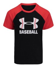 Under Armour Youth Boys HeatGear  Baseball  Raglan Graphic Tee Size 5