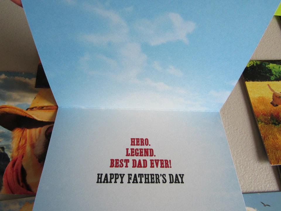 Lot of 10 Dogs Peeing + Hero Hat Dad Father's Day Card Greeting Avanti Press USA - Image 3 of 4