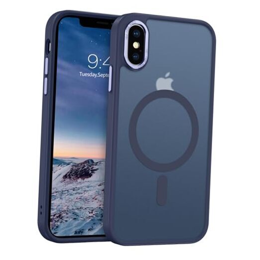for iPhone X Case, iPhone Xs Phone Case Compatible with Magsafe Navy Blue