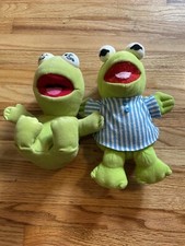 Peluche vintage bambino Kermit 1987 Muppet bambini peluche Jim Henson 1989 pigiama