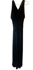 Revolve Halston Heritage Maxi Dress Size 12 Black Open Back Party Formal Wedding
