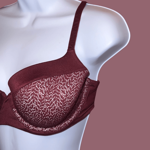 Victoria’s Secret Halb-BH Burgunderrot gefüttert Größe 34DD - Bild 2 von 4