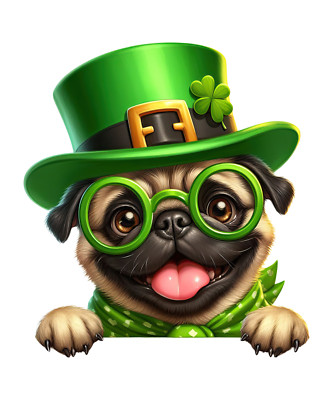 St. Patrick's Day Hundeshirts – 3er Pack, ärmellos, Mit Kleeblatt-Muster