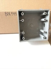 Carlon E9802D Weatherproof 2-Gang Outlet Box 1/2” Conduit Hub ~New Old Stock~