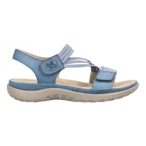Rieker 64870-14 Ladies Blue Adjustable Comfort Walking Sandals Save £6 on RRP - Picture 2 of 12