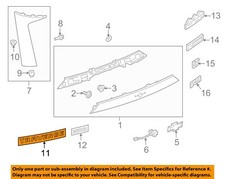 GM OEM 11-23 Traverse Lift Gate Exterior Trim-Nameplate 23166684