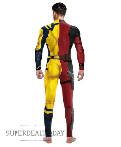 Adults Men Deadpool 3 Wolverine Jumpsuit Mask Halloween Cosplay Costume Party - Picture 31 of 45