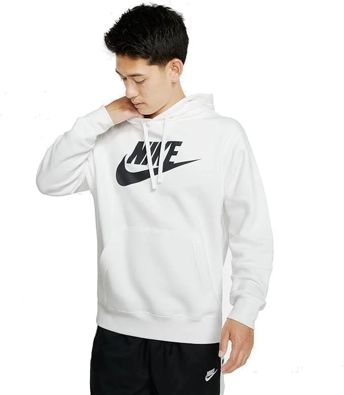 Nike Men's Hoodie Sportswear Club Fleece Active Graphic Pullover Sweatshirt, S