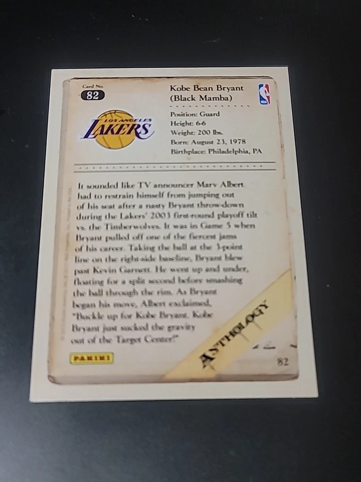 2012-13 Panini (Kobe Bryant Anthology) #82 - Image 2 of 2