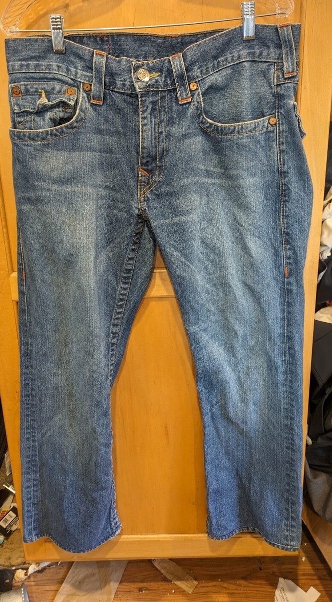 パンツ TRUE RELIGION BILLY SUPER T W32L33 True Religion Distressed Billy Super T Jeans Men's 33 x 32