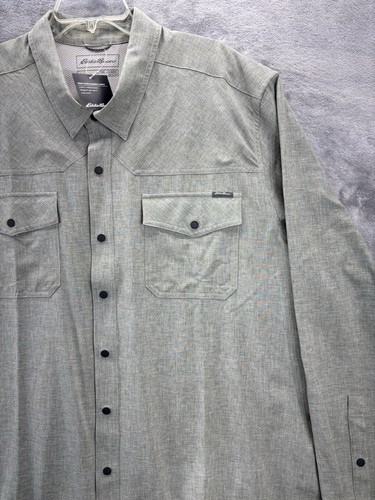 NWT Eddie Bauer Front Range Chambray Button Long Sleeve Shirt T3XL Classic 1358 - Picture 5 of 24